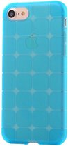 Shop4 - iPhone 8 Hoesje - Zachte Back Case Cube Blauw