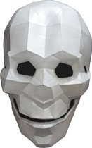 Partychimp Low Poly Skelet Volledig Hoofd Masker Halloween voor bij Halloween Kostuum Volwassenen Carnaval - Latex - One size