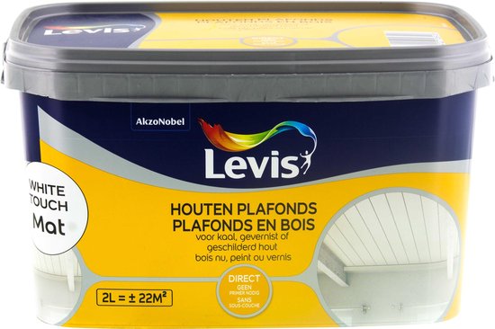 Levis Opfrisverf - Houten Plafonds Verf - Mat - White Touch - 2L