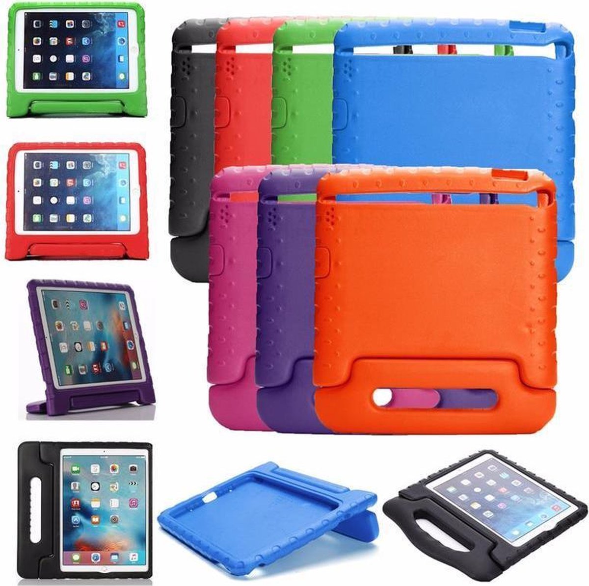 geschikt voor iPad hoes voor kinderen - geschikt voor iPad AIR 2 - foam kids cover - beste bescherming