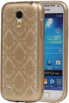 TPU Paleis 3D Back Cover for Galaxy S4 mini i9190 Goud