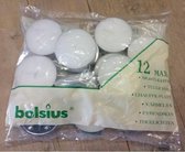 Bolsius Maxi Waxinelichtjes - 12 Stuks - Wit