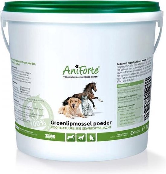 AniForte Indian Psyllium Seeds voor honden, paarden en katten 1 kg - Rijk aan vezels, natuurlijk product ter ondersteuning van de spijsvertering en darmfunctie, ideaal voor dieren met overgewicht
