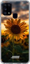 Samsung Galaxy M31 Hoesje Transparant TPU Case - Sunset Sunflower #ffffff