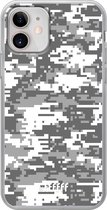 iPhone 12 Mini Hoesje Transparant TPU Case - Snow Camouflage #ffffff