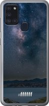 Samsung Galaxy A21s Hoesje Transparant TPU Case - Landscape Milky Way #ffffff