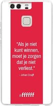 Huawei P9 Hoesje Transparant TPU Case - AFC Ajax Quote Johan Cruijff #ffffff