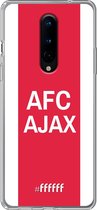 OnePlus 8 Hoesje Transparant TPU Case - AFC Ajax - met opdruk #ffffff