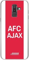Samsung Galaxy J8 (2018) Hoesje Transparant TPU Case - AFC Ajax - met opdruk #ffffff