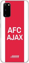Samsung Galaxy S20 Hoesje Transparant TPU Case - AFC Ajax - met opdruk #ffffff
