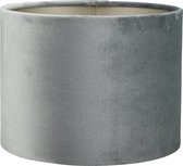 Lampenkap Cilinder - Alice velours gris - 20x20x15cm