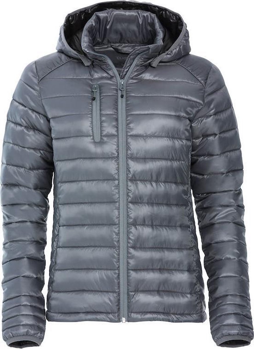 Clique Hudson Hooded Dames Outdoor Jas Grijs