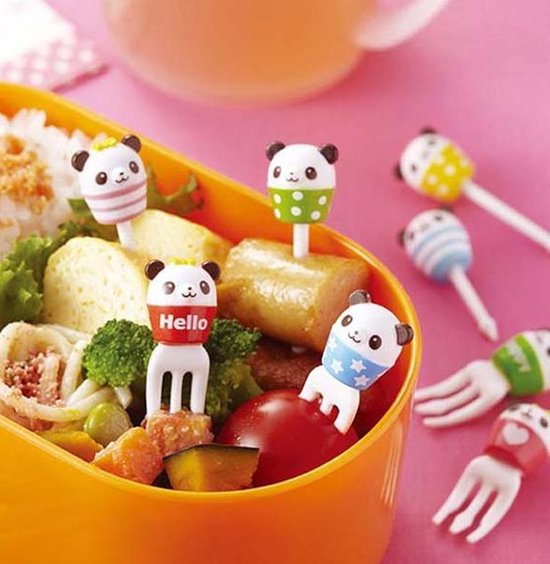 roekeloos Alfabetische volgorde uitbreiden Kawaii Bento Prikkers & Vorkjes Cupcake Panda - 8 stuks prikkertjes voor  lunchbox /... | bol.com