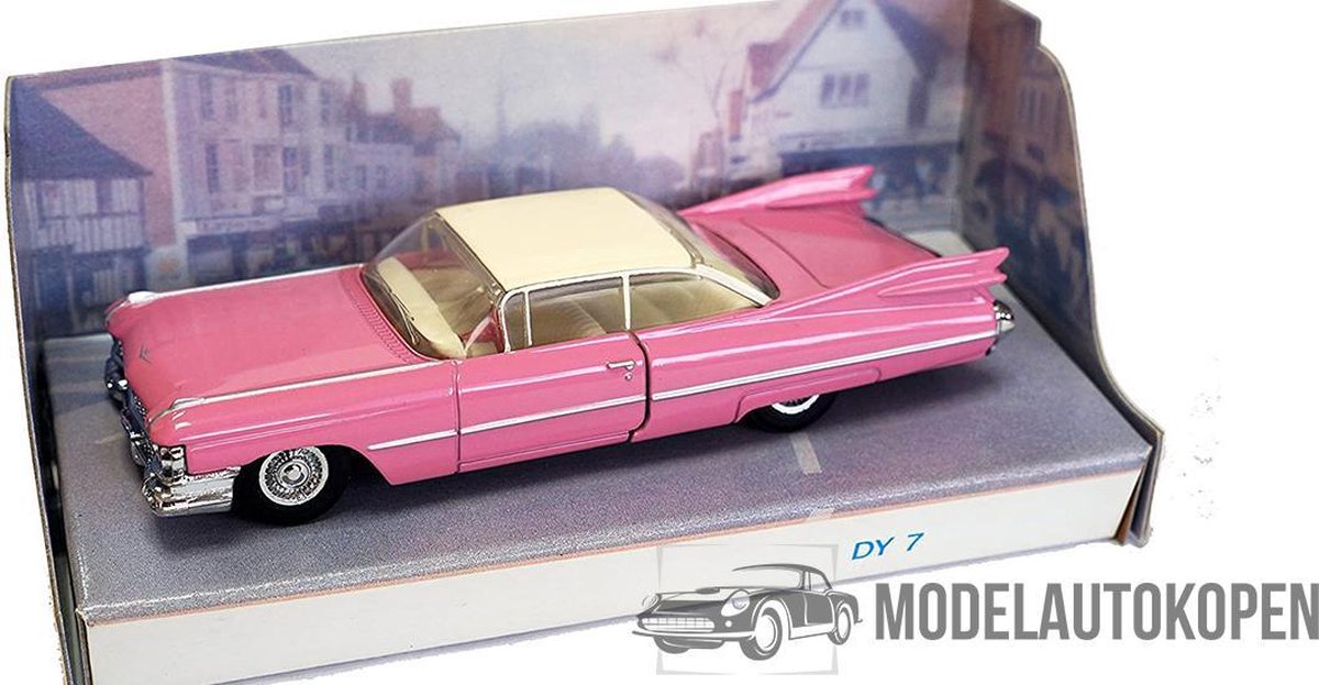 MATCHBOX DINKY COLLECTION DY7B 1959 Pink Cadillac Coupe De Ville Loose