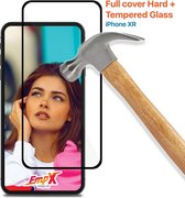 EmpX Apple iPhone XR  Tempered Glass Zwart Full Cover Hard +