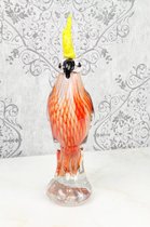 Murano Style Glasfiguur Papegaai 33.2 cm Hoog.