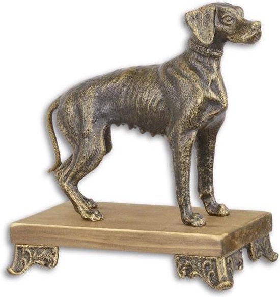 Gietijzeren beeld - Hond - handgemaakt - 22,8 cm hoog