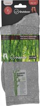 Wandelsokken Dames - OUTDOOR- 36/41 - naadloos - 2 PAAR - BAMBOO - grijs                   chaussettes socks