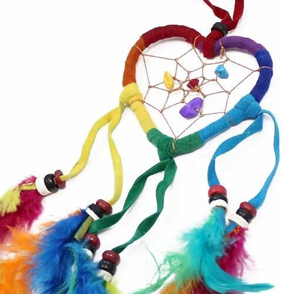Bali Dreamcatcher - Klein Hart - Regenboog