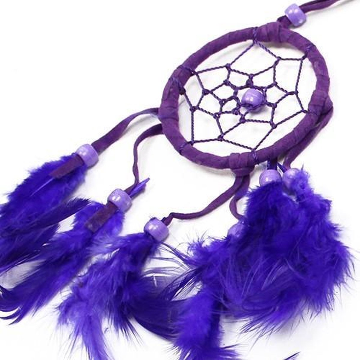 Bali Dreamcatcher - Klein Rond - Turqoise/Roze/Paars - 6 stuks