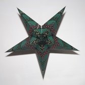 Poinsettia n ° 53 - Etoile vert foncé "Green Cashmere" - Étoiles de Noël en papier - Décoration de Noël - Ø 60 cm - sans kit d'éclairage