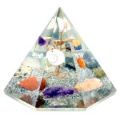 Orgonite 7-zijdige Piramide - Edelsteen Wijsheidsboom - 9x9x7cm - Spirituele Decoratie - Edelstenen & Mineralen