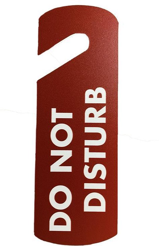 Do Not Disturb Deurhanger - 3 Hangers - Rood | bol.com