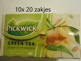 Pickwick - Groene thee - ginger lemongrass - multipak 10x 20 zakjes