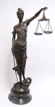 Justitia - Beeld - Bronzen sculptuur - 98,4 cm hoog