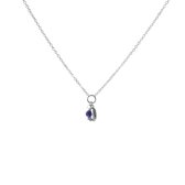 Silventi 9SIL 20257 Collier Argent Dames - Deux breloques - Coquillage - Perle - Blauw - Couleur argent