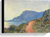 Canvas  - Oude Meesters - La Corniche bij Monaco, Claude Monet, 1884 - 40x30cm Foto op Canvas Schilderij (Wanddecoratie op Canvas)