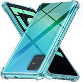 Samsung Galaxy M51 hoesje - Transparante shock proof gel case met verstevigde hoeken - Volledig doorzichtig - GSM Hoesje - Telefoonhoesje Geschikt Voor Samsung Galaxy M51