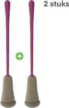 2x Flessenborstel – Roze – Spons – Flessenreiniger – Tuitenwisser – Flesborstel – Baby