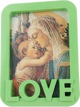 Fotolijst LOVE - Groen - Kunststof - 13 x 18 cm - Valentijn - Liefde - Valentijnsdag