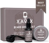 XAVIX Baardgroei serum - Verzorgende Baardgroei Set –  Dermaroller – Baardolie – Baardverzorgingsproducten – Cadeau set