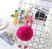 Knuffel Speelgoed Flamingo voor Sleutelhanger - Knuffeldier Flamingo 17 cm