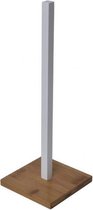 Luxe Keukenrolhouder Bamboe - Keukenpapier Houder Hout – Foliehouder - Keukenrol Houder voor Keukenpapier – Rollenhouder – Bamboe – Bruin – Wit – 42x15x15cm