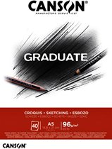 Schetsboek Canson Graduate Croquis A5 96gr 40vel