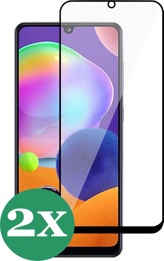 Protection d'écran pour Samsung A31 - Protection d'écran en verre trempé pour Samsung Galaxy A31, étui de protection complet - 2 pièces