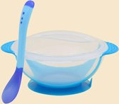 Bol d'alimentation pour Bébé/ enfant avec ventouse - Anti-déversement - Comprend une cuillère et un couvercle spéciaux - Ensemble de repas - Ensemble de vaisselle