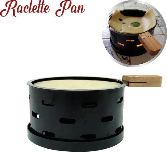 Raclette pan met theelichtjes opwarmsysteem,