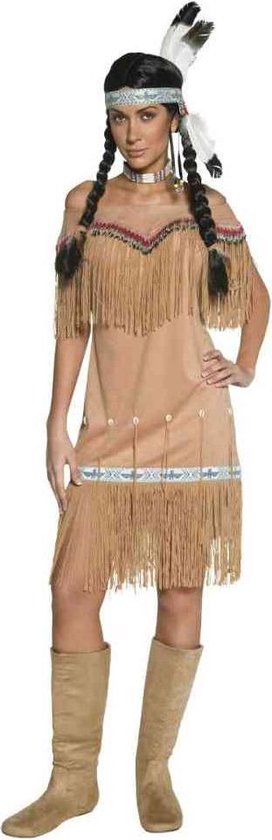 Indianen kostuum voor dames | Indiaan jurk met Franjes maat 48/50 | bol.com