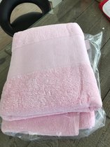 Badhanddoeken om op te printen of bordeuren 2 stuks 70/140 Light Pink