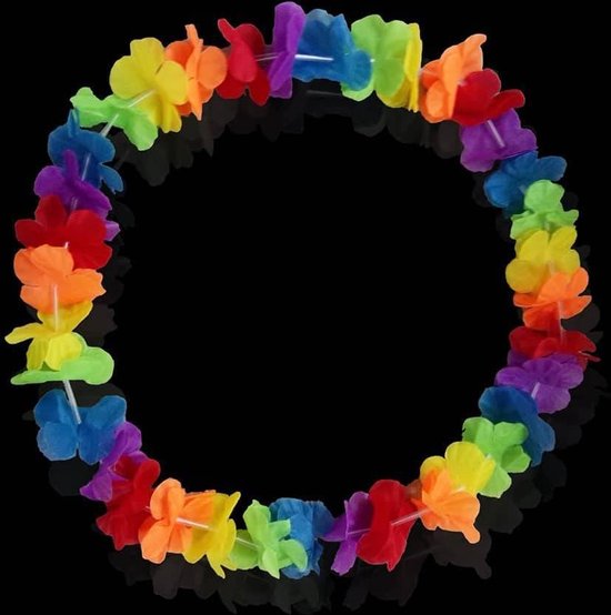 Hawaii krans - Hawaii - Hawaii slinger - Hawaii verkleden - Multicolor -  Set van 6 stuks | bol.com