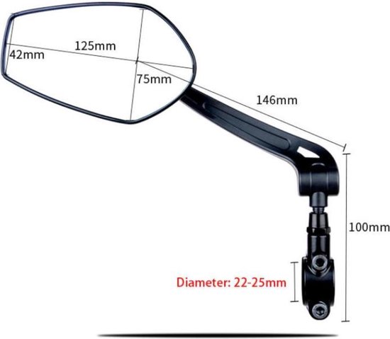Fietsspiegels set links en rechts - 360° Verstelbaar - E-bike - Elektrische  fiets - | bol.com