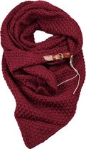 Gebreide Knitten Royale omslagdoek | wintersjaal Lot, Wijnrood