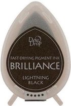 Inktkussen Brilliance Dew drops Lightning Black (1 st)