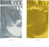 Goud transparant gemetalliseerde gripzakken met barrière 76 x 114 cm (100 Pieces) [HZBB3CG]