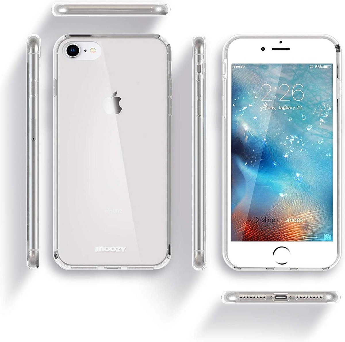 BixB 2 in 1 Siliconen TPU hoesje Case 360 Graden voor iPhone SE 2020 / 7 / 8