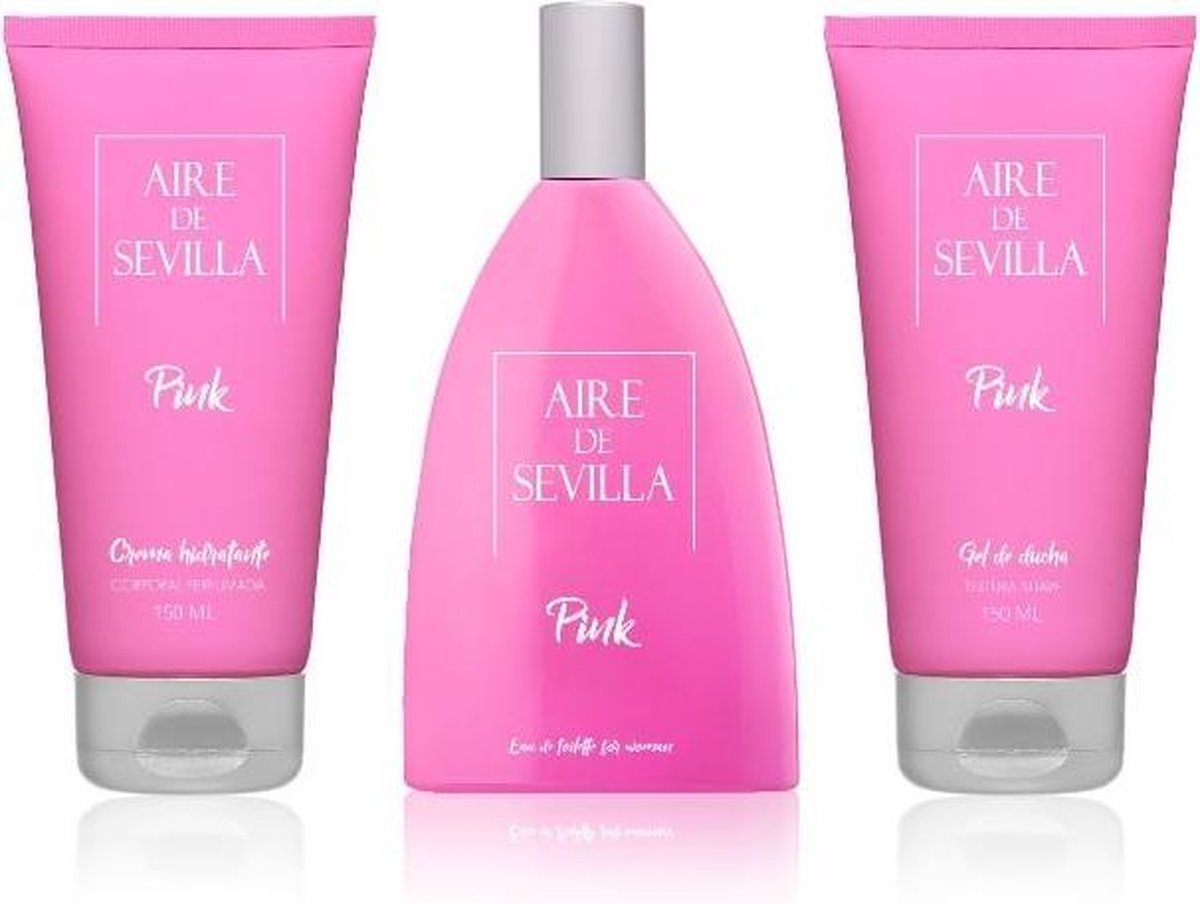 Aire de Sevilla Pink Eau De Toilette Spray 150ml Set 3 Pieces